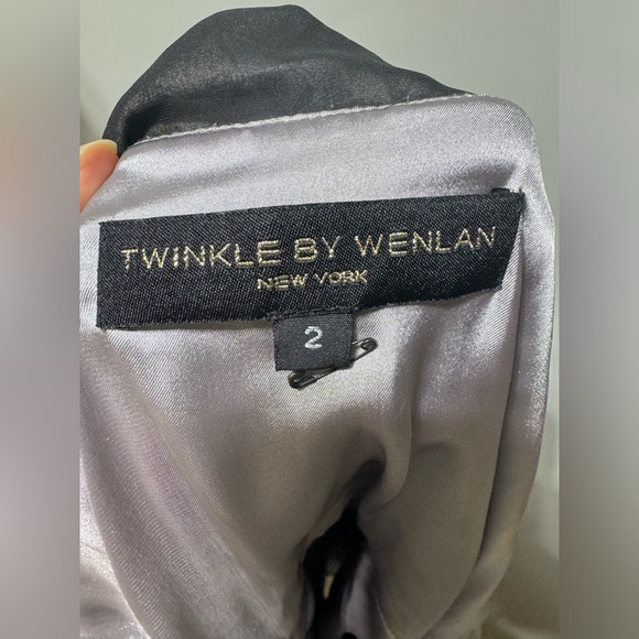 Anthropologie Twinkle By Wenlan Mini Y2K Retro Sleeveless Silk Pocket Dress Sz2 - Picture 12 of 15